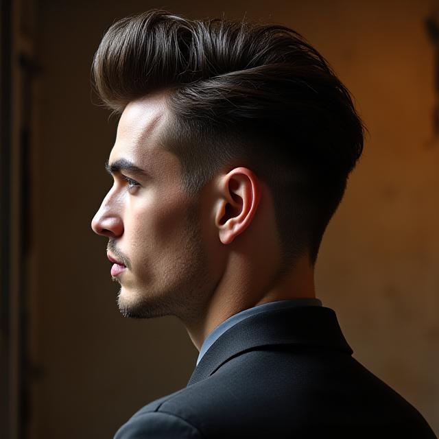 Taglio Pompadour classico rifinito