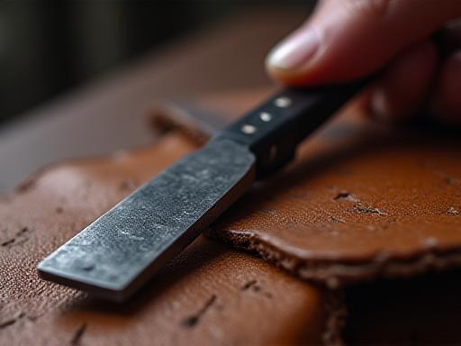 Dettaglio rasoio a mano libera tradizionale